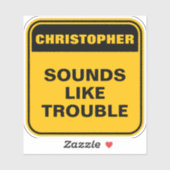 Funny personalisiert Gelb hört sich störend an Aufkleber (Blatt)