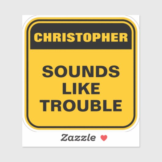 Funny personalisiert Gelb hört sich störend an Aufkleber (Blatt)