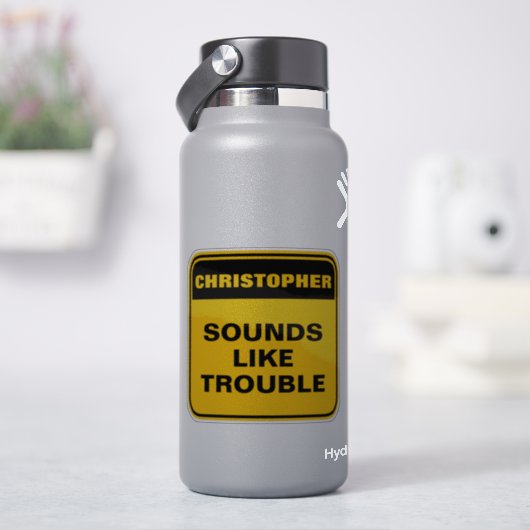 Funny personalisiert Gelb hört sich störend an Aufkleber (HydroFlask)