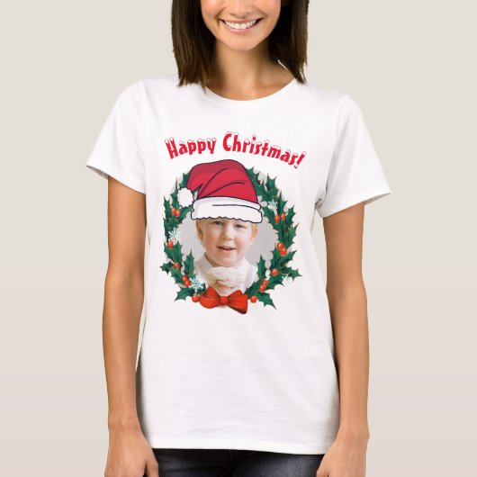 Funny personalisiert glückliche Weihnachten. T-Shirt (Vorderseite)