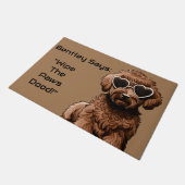 Funny Personalisiert Goldendoodle Doormat Fußmatte (Schrägansicht)