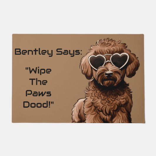 Funny Personalisiert Goldendoodle Doormat Fußmatte (Vorderseite)