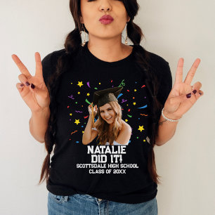 Funny Personalisiert Graduation Party Custom Foto T-Shirt