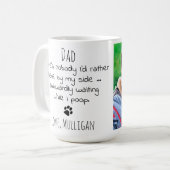 Funny Personalisiert Hund Vater Haustier Foto Vate Kaffeetasse (Vorderseite Links)