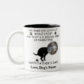 Funny Personalisiert Hund Vater, Hund Kack Vaterta Zweifarbige Tasse (Links)