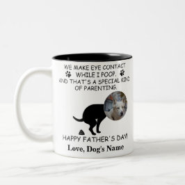 Funny Personalisiert Hund Vater, Hund Kack Vaterta Zweifarbige Tasse