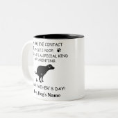 Funny Personalisiert Hund Vater, Hund Kack Vaterta Zweifarbige Tasse (Vorderseite Links)