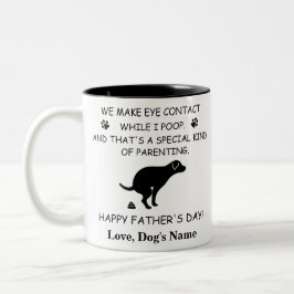 Funny Personalisiert Hund Vater, Hund Kack Vaterta Zweifarbige Tasse
