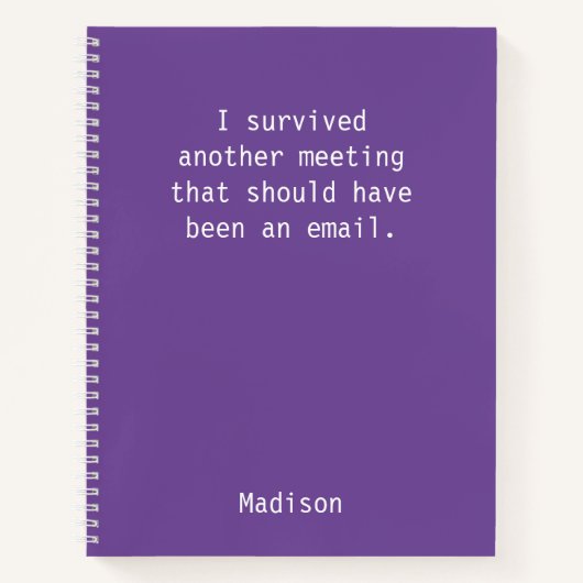 Funny Personalisiert I Überlebte Office Meeting Notizblock (Vorderseite)