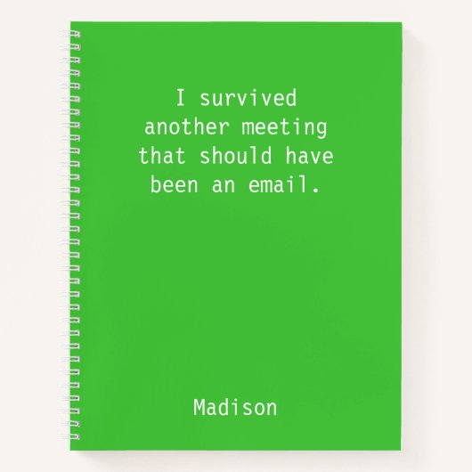 Funny Personalisiert I Überlebte Office Meeting Notizblock (Vorderseite)