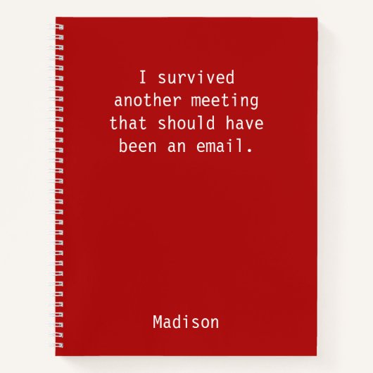 Funny Personalisiert I Überlebte Office Meeting Notizblock (Vorderseite)