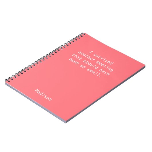 Funny Personalisiert I Überlebte Office Meeting Notizblock (Linke Seite)