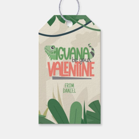 Funny Personalisiert Iguana Valentine Geschenkanhänger (Vorderseite)