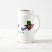 Funny personalisiert Irish American Bierglas (VorderseiteRechts)