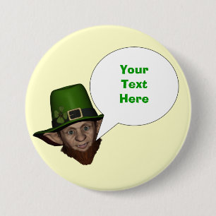 Funny personalisiert Irish Leprechaun Button