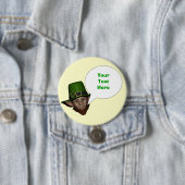 Funny personalisiert Irish Leprechaun Button (Beispiel)