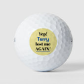 Funny Personalisiert Love wieder Sprichwort Golfball (Vorderseite)