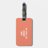 Funny Personalisiert Luggage Tag Gepäckanhänger (Rückseite vertikal)