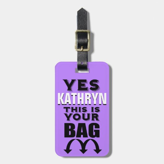 Funny Personalisiert Luggage Tag Gepäckanhänger (Vorderseite vertikal)