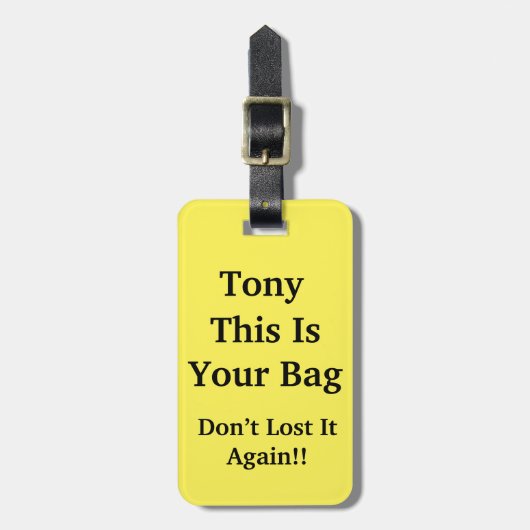 Funny Personalisiert Luggage Tag Gepäckanhänger (Vorderseite vertikal)