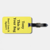 Funny Personalisiert Luggage Tag Gepäckanhänger (Rückseite horizontal)