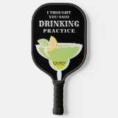 Funny Personalisiert Margarita Drinken Pickleball Schläger (Rückseite)
