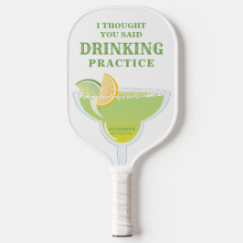Funny Personalisiert Margarita Grün und Weiß Pickleball Schläger