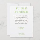 Funny personalisiert mein Brautjungfrau/Trauzeugin Einladung (Rückseite)