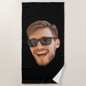 Funny Personalisiert Men Foto Strandtuch (Vorderseite)