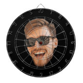Funny Personalisiert Men's Face Foto Dartscheibe (vorne)