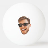 Funny Personalisiert Men's Face Foto Tischtennisball (Rückseite)