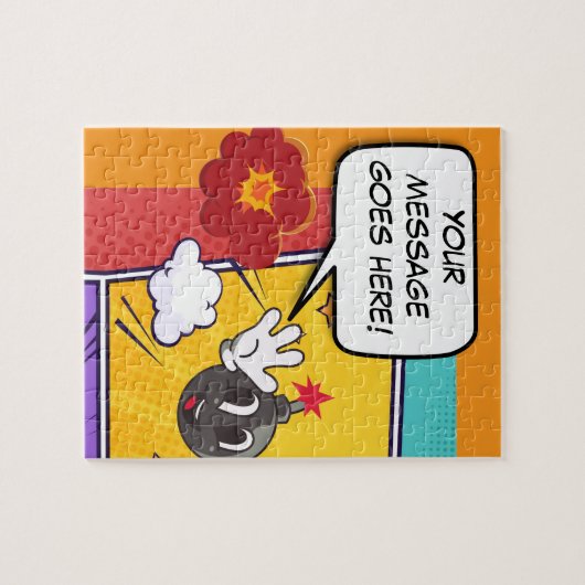 Funny personalisiert Message Comic Book Puzzle (Horizontal)