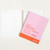Funny Personalisiert Modern Pink Orange Individuel Planer (Anzeige)