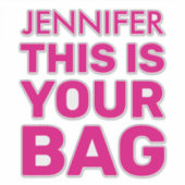 Funny Personalisiert Name Achtung Pink Vinyl Aufkleber (Vorderseite)