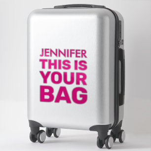 Funny Personalisiert Name Achtung Pink Vinyl Aufkleber