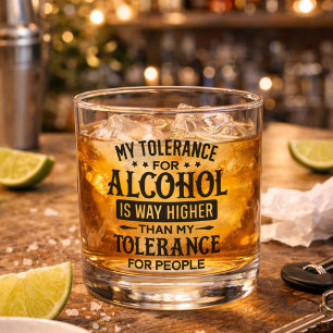 Funny Personalisiert Name Attitude Persönlichkeit Whiskyglas