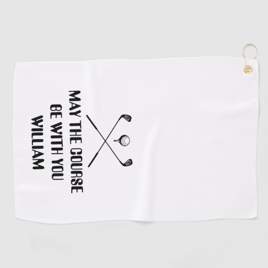 Funny Personalisiert Name Golfhandtuch (Horizontal)