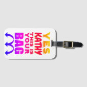 Funny Personalisiert Name Luggage Tag Gepäckanhänger (Vorderseite (Horizontal))