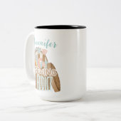 Funny Personalisiert Name Seamstress Nähen Addict Zweifarbige Tasse (Vorderseite Links)