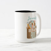 Funny Personalisiert Name Seamstress Nähen Addict Zweifarbige Tasse (VorderseiteRechts)
