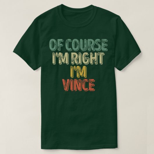 Funny Personalisiert NameNatürlich im right Im Vin T-Shirt (Design vorne)