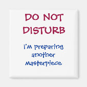 Funny Personalisiert nicht stören Magnet (Vorne)