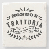 Funny Personalisiert Nonnos italienische Trattoria Steinuntersetzer (Vorderseite)