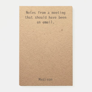 Funny Personalisiert Notes Office Business Meeting Post-it Klebezettel
