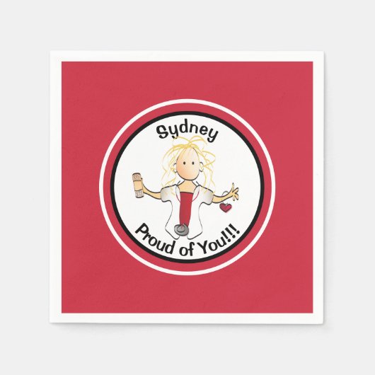 Funny Personalisiert Nurse Graduate Napkins Serviette (Vorderseite)