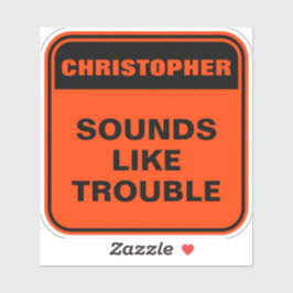 Funny personalisiert orange klingt störend aufkleber