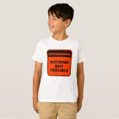 Funny personalisiert orange nichts als Ärger Kinde T-Shirt (Vorne ganz)