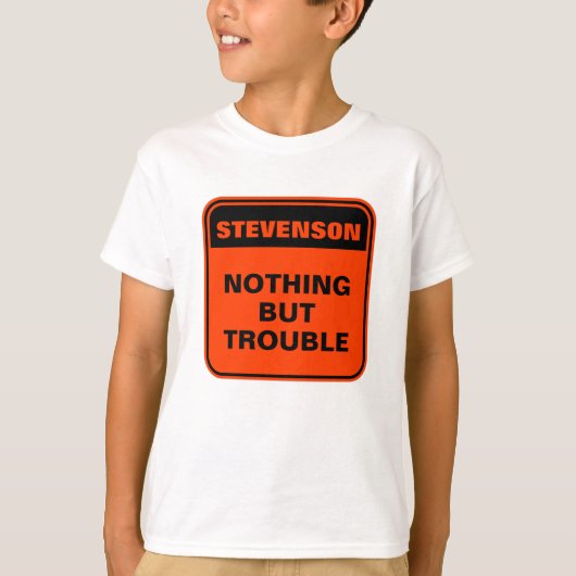 Funny personalisiert orange nichts als Ärger Kinde T-Shirt (Vorderseite)