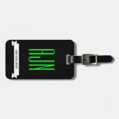 Funny Personalisiert Outdoor Hier Gepäckstück Gesc Gepäckanhänger (Vorderseite horizontal)