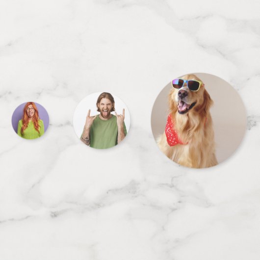 Funny Personalisiert Party Head Custom Foto 6 Face Konfetti (Vorderseiten)